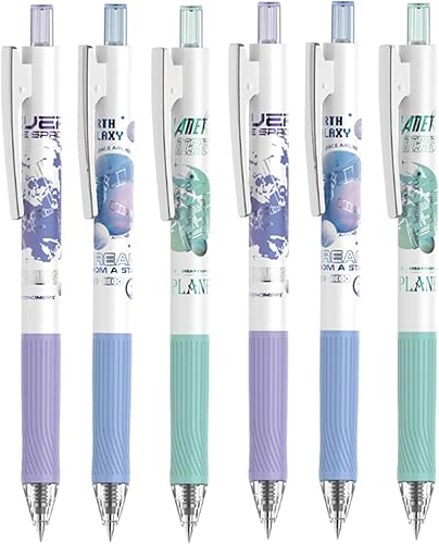 VEMTONA Bolígrafos de gel, punta fina (0.020 pulgadas), con tinta negra de secado rápido, bolígrafos retráctiles de tinta rodante, bolígrafos de