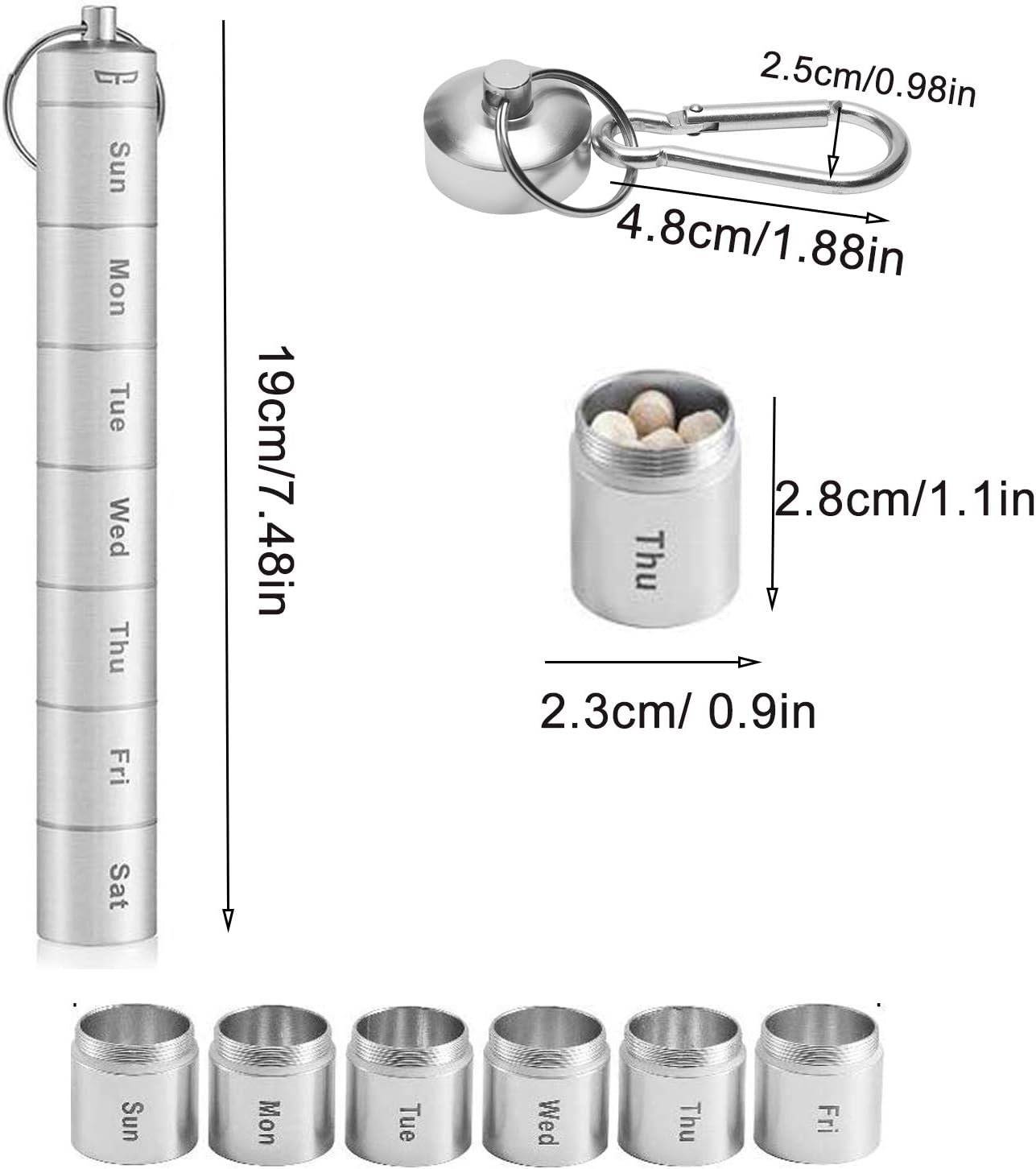 Bеѕt Sеllеr Keychain 7 Days Pill Case, Golden^Li 1 Pack Portable Metal Travel Medicine Organizer with 7 Compartments, Daily Pill Container Holder for Outdoor Sports Camping Climbing First Aid Uр Tо 50% оƒƒ Keychain 7 Days Pill Case, Golden^Li 1 Pack Portable Metal Travel Medicine Organizer with 7 Compartments, Daily Pill Container Holder for Outdoor Sports Camping Climbing First Aid