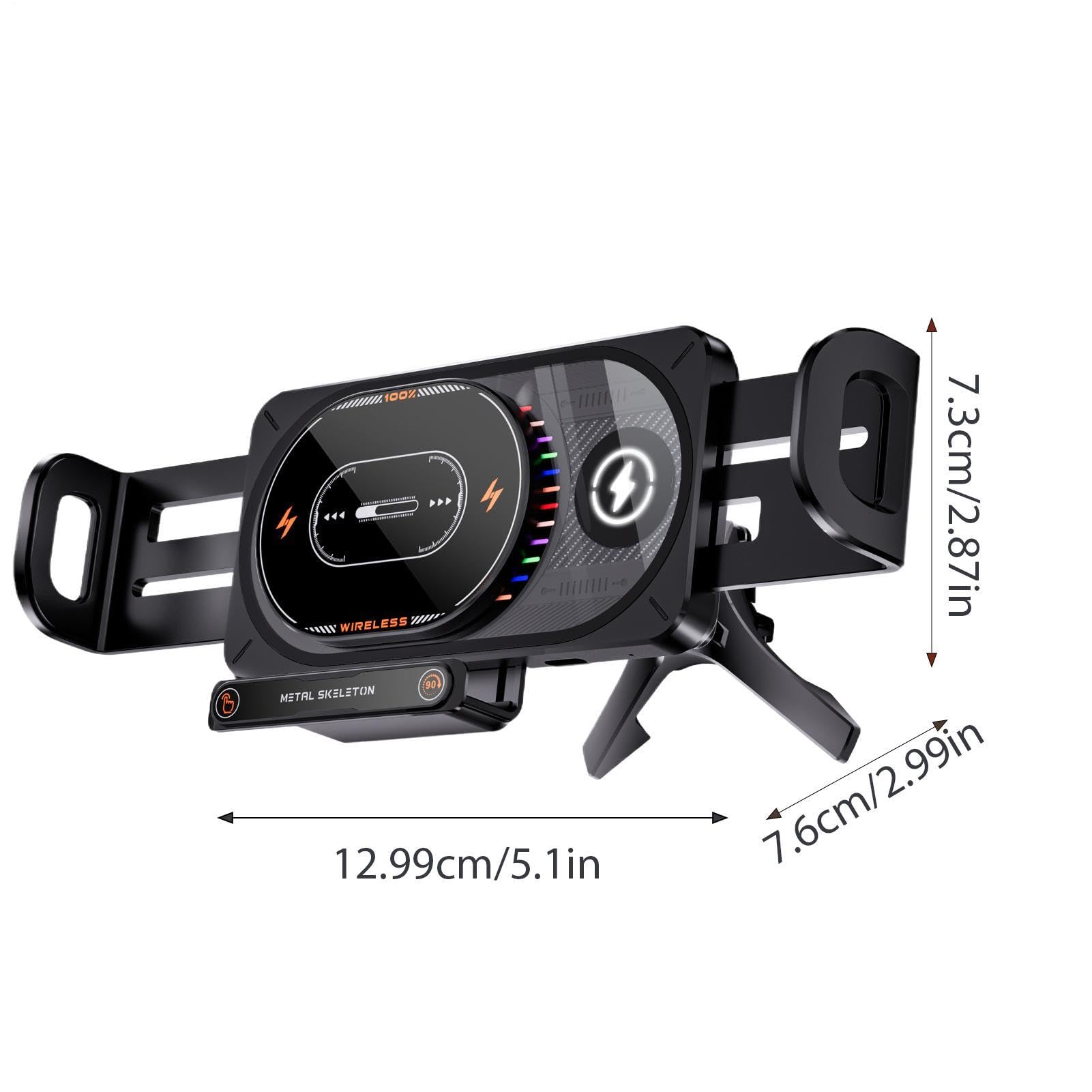 Caricabatterie wireless per auto Ricarica rapida smartphone | Carica Cellulare Veicolo Per guidatori, viaggiatori, viaggi su strada, campeggio, berline, camion, SUV, camper