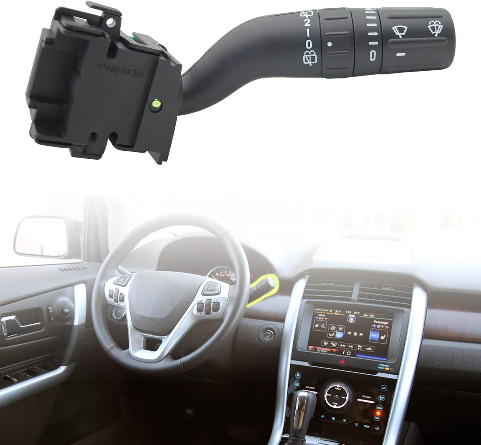 SW7688 Windshield Wiper Switch Assembly Replacement for 2011-2015 Ford Edge, 2011-2019 Explorer, 2013-2018 Ford Police Interceptor Utility | 2011-2017 Lincoln MKX Replaces# DB5Z-17A553-AB