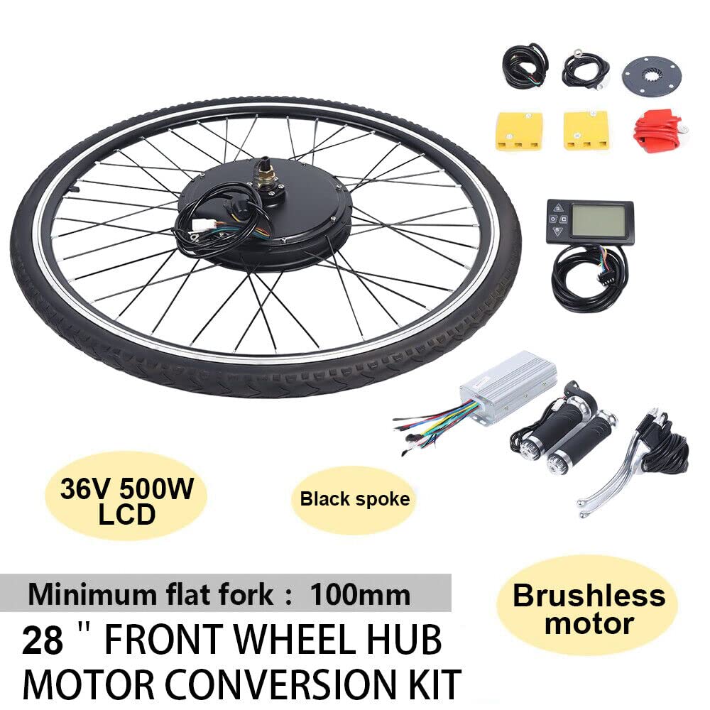 28 Zoll 36v 500W E-Bike Umbausatz Vorderrad Motor Conversion Kit(außer Batterie)
