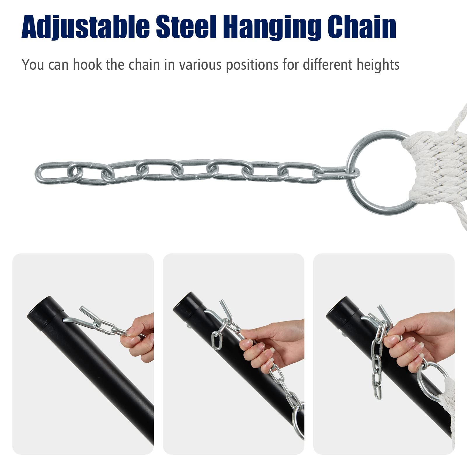 Amaca Da Balcone Con Cuscino - Legno Di Faggio, Portata 150kg, Pieghevole, Azzurro E Giallo - Foto 9