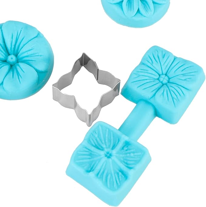 Molde de Silicona para Flores, 4 Sets con Cortadores para Hornear miniatura 7