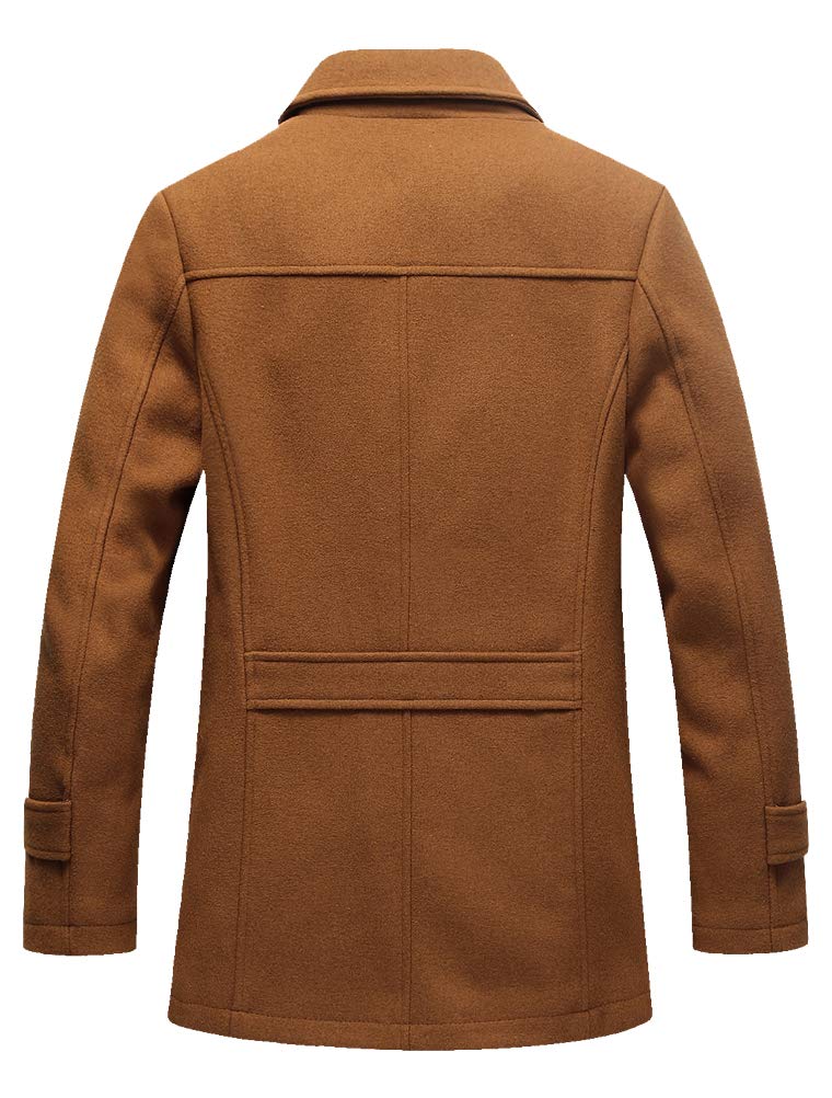 MatchLife, cappotto invernale da uomo, in lana calda, con colletto alto, cappotto corto per uomini in carriera o da indossare nel tempo libero Style4-grau-dick XL