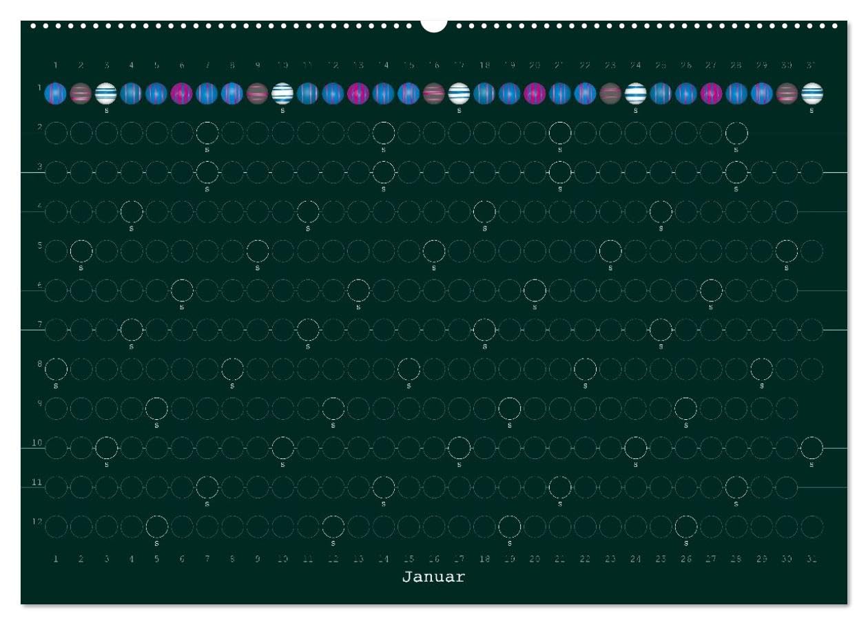 CALVENDO - Perlenkalender (Wandkalender 2027 DIN A2 quer), Monatskalender: Für jeden einzelnen Tag eine bezaubernde Schmuckperle