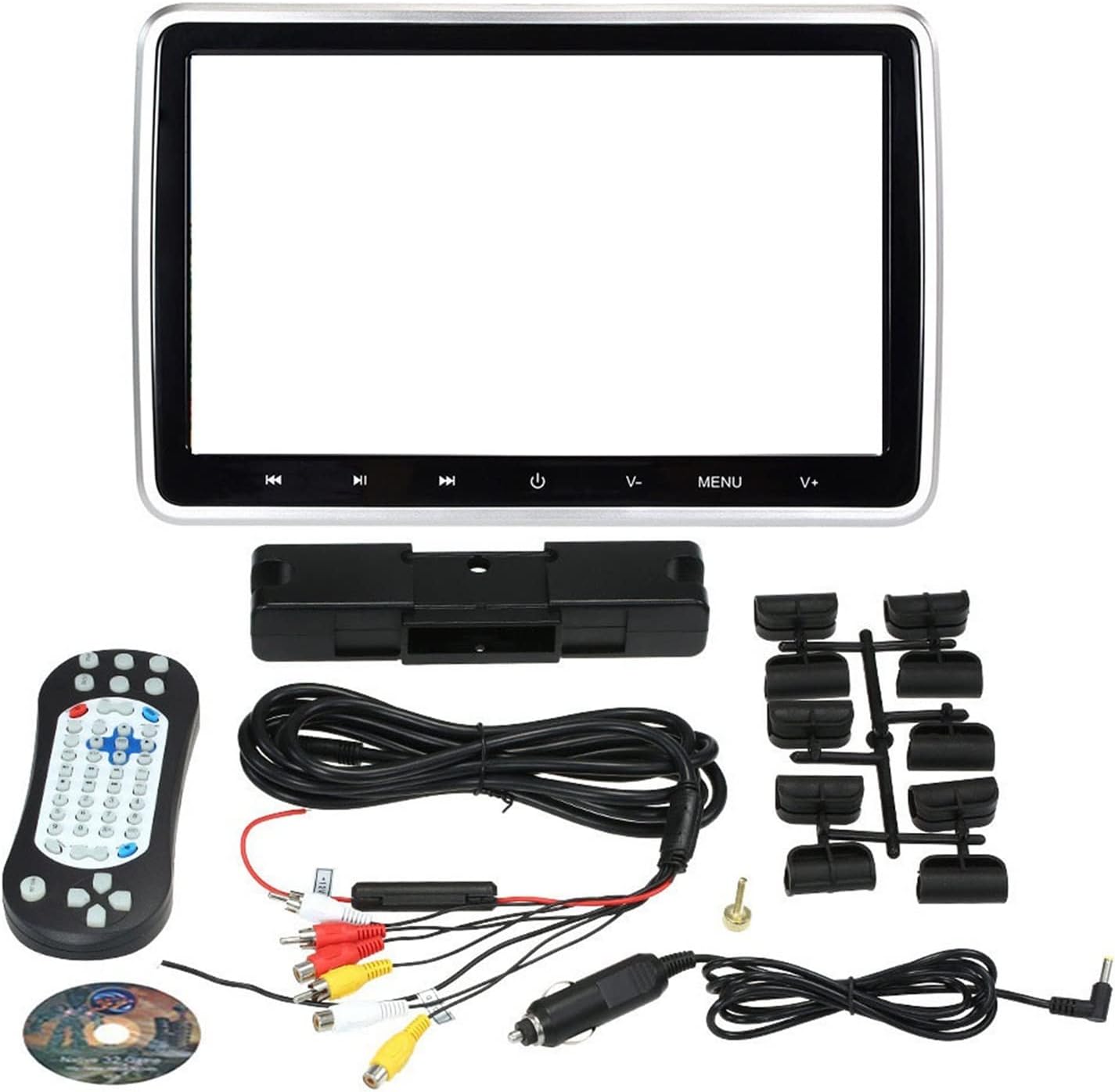 DVD Player Portable 10.1" Headrest Monitor DVD Player for Car Digital LCD Screen Headrest DVD Player with Digital Touch Button/HDMI/USB/SD Mini dv Player (Color : 1 pcs Monitor)