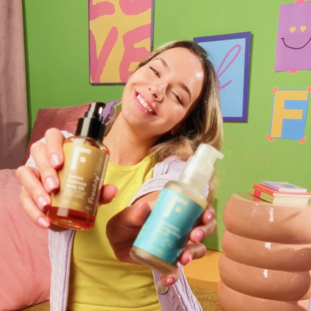 Freshly Cosmetics Körperöl und Serum für müde Beine zusammen in dem Smooth Body Pack. So bekommst du saftige, strahlende Haut, während du deine Beine pflegst. 100mlx2