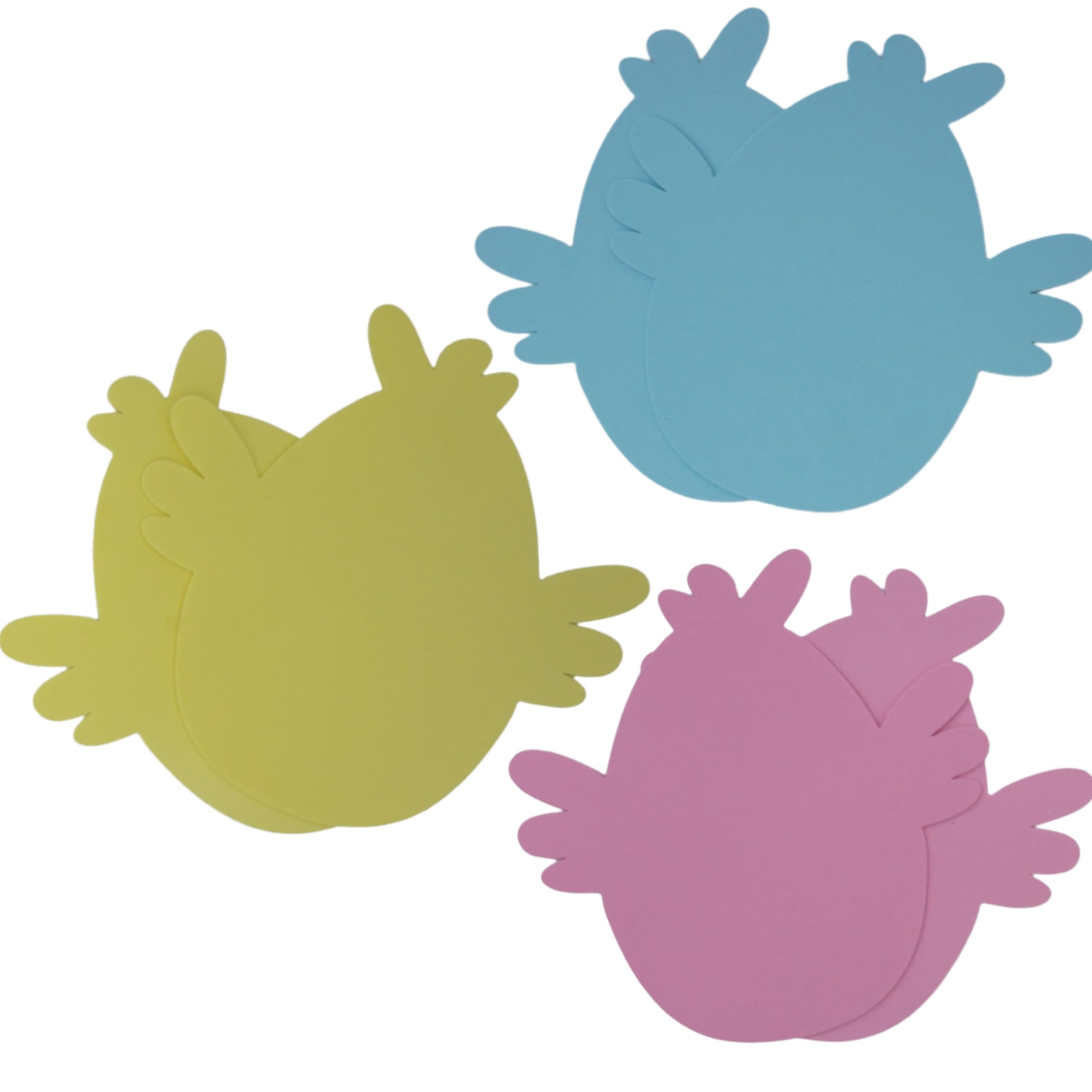 HOVUK 6X Easter Large Foam Shape Sheets of Chicks, Plain Foam Shaped Sheets, DIY Art and Craft, Easter Home Party, Seasonal Decorations