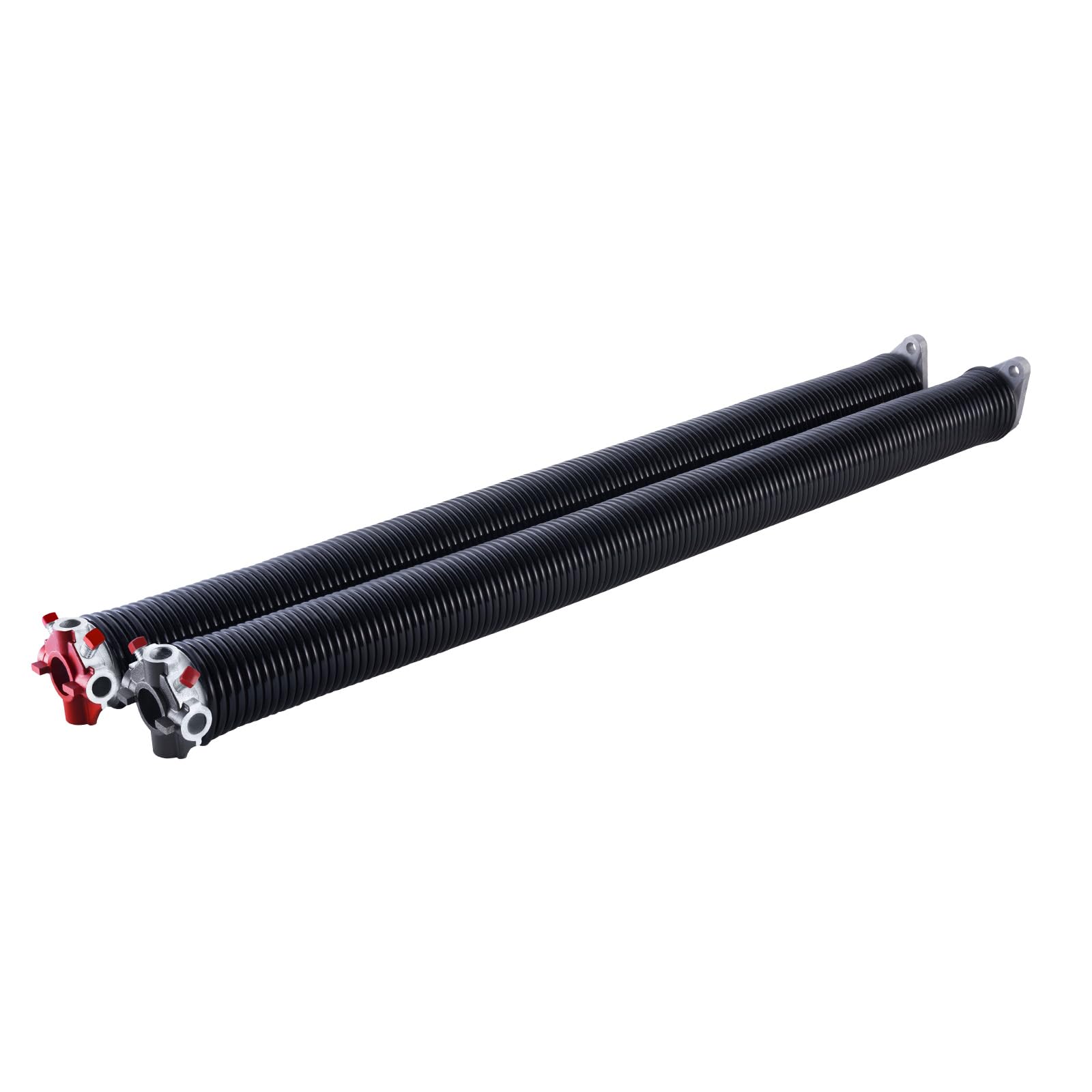 VEVOR Sprężyny skrętne do drzwi garażowych, para Φ5,94 x Φ50,8 x 787 mm, 16000 cykli, czarna powłoka elektroforetyczna do wymian, z prętami owijającymi, rękawiczkami i kluczem montażowym