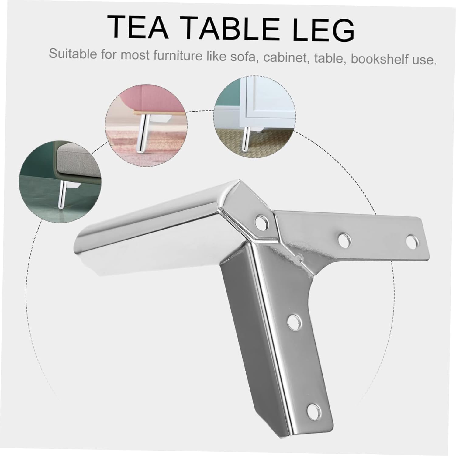 Homoyoyo 4pcs Furniture Legs Practical Sofa Feet Cabinet Support Foot Modern Shaped Design for Sofa Couch Cabinet and More High Load-Bearing Capacity