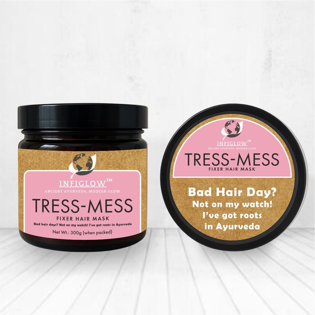 INFIGLOW Tress Mess Fixer with Bhringraj, Jatamansi, Ashwagandha & Brahmi for Men and Women | 100% Natural | Paraben & SLS Free | Repairs Damage, Tames Frizz & Restores Shine – 300gms-image-40