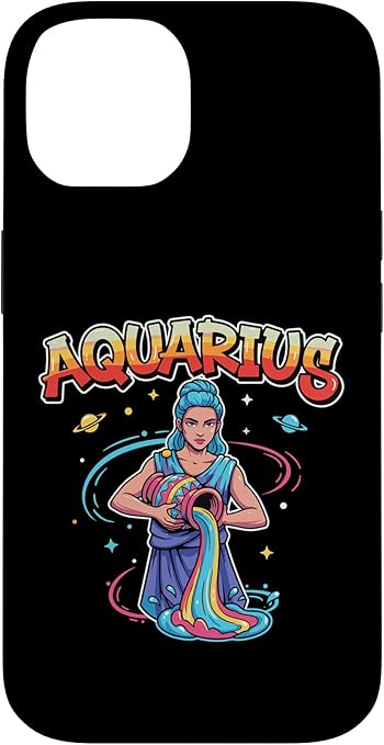 Aquarius Zodiac Sign Water Bearer Horoscope Graffiti Case for iPhone 14