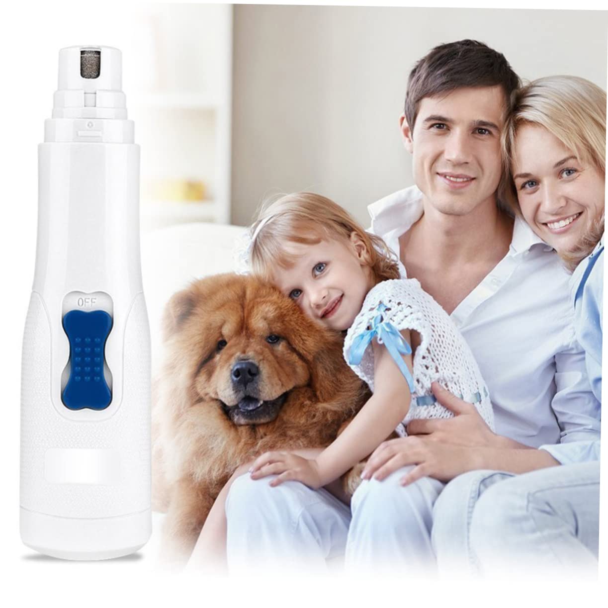 Kisangel 3 Pièces Broyeur De Chien Électrique Coupe-Ongles Lapin Pattes De Lapin Tondeuse à Griffes pour Animaux De Compagnie Ongle pour Animaux De Compagnie Animal De Compagnie Électrique