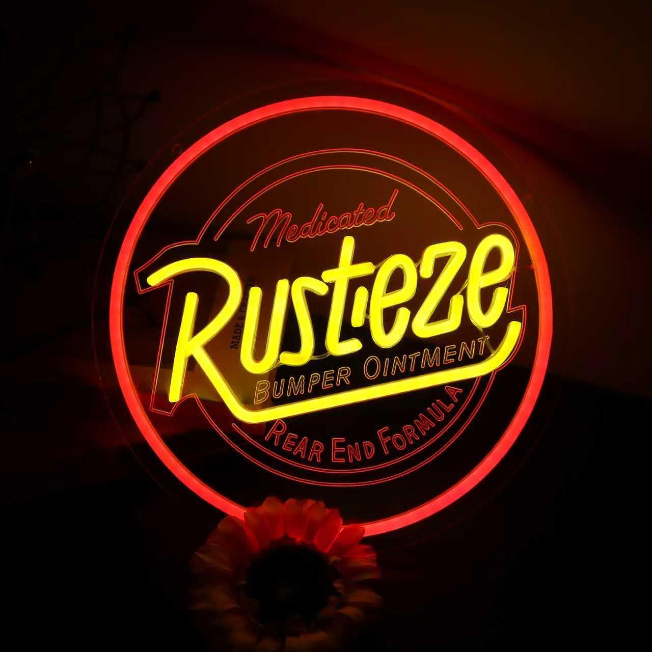 95 Lightning Racing Neon Sign for Wall Decor, Dimmable Race Car LED Light Sign for Bedroom Man Cave Bar Game Room Decoration, USB Powered Garage Sign for Race Lover Gifts