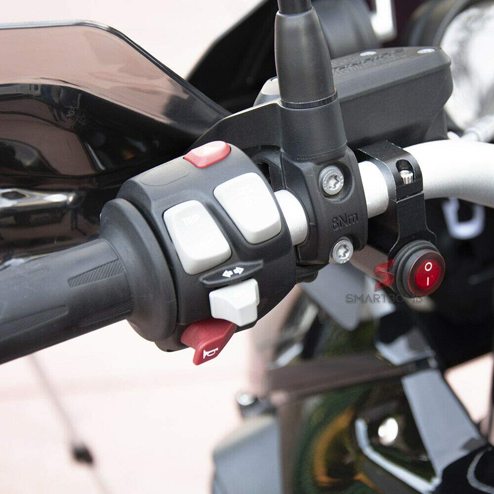 Cablaggio moto 3 modalità luce faretti supplementari + pulsante IP67 + Fusibile Universale