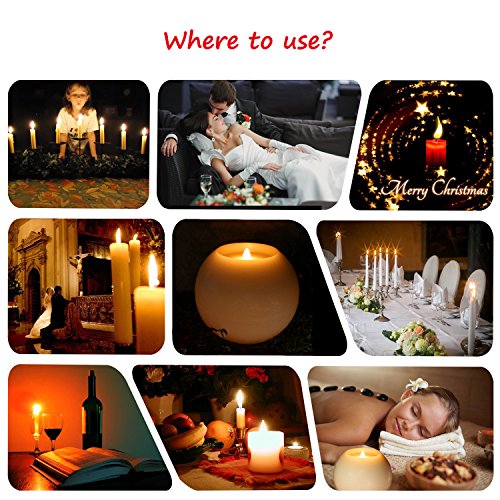 Cvhomedeco. Moon Sphere Wax Led Dancing Flame Candle Ball Battery Operated Wax Led Flameless Candle With Timer And Remote Control, Dia. 6 X H 5 Inch, Cream #TOP3