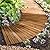 Plow & HearthCurved Hardwood Pathway, Weather-Resistant Flexible Walkway for Gardens & Borders, Easy Clean & Store, 49" L x 18" W x 0.5" H