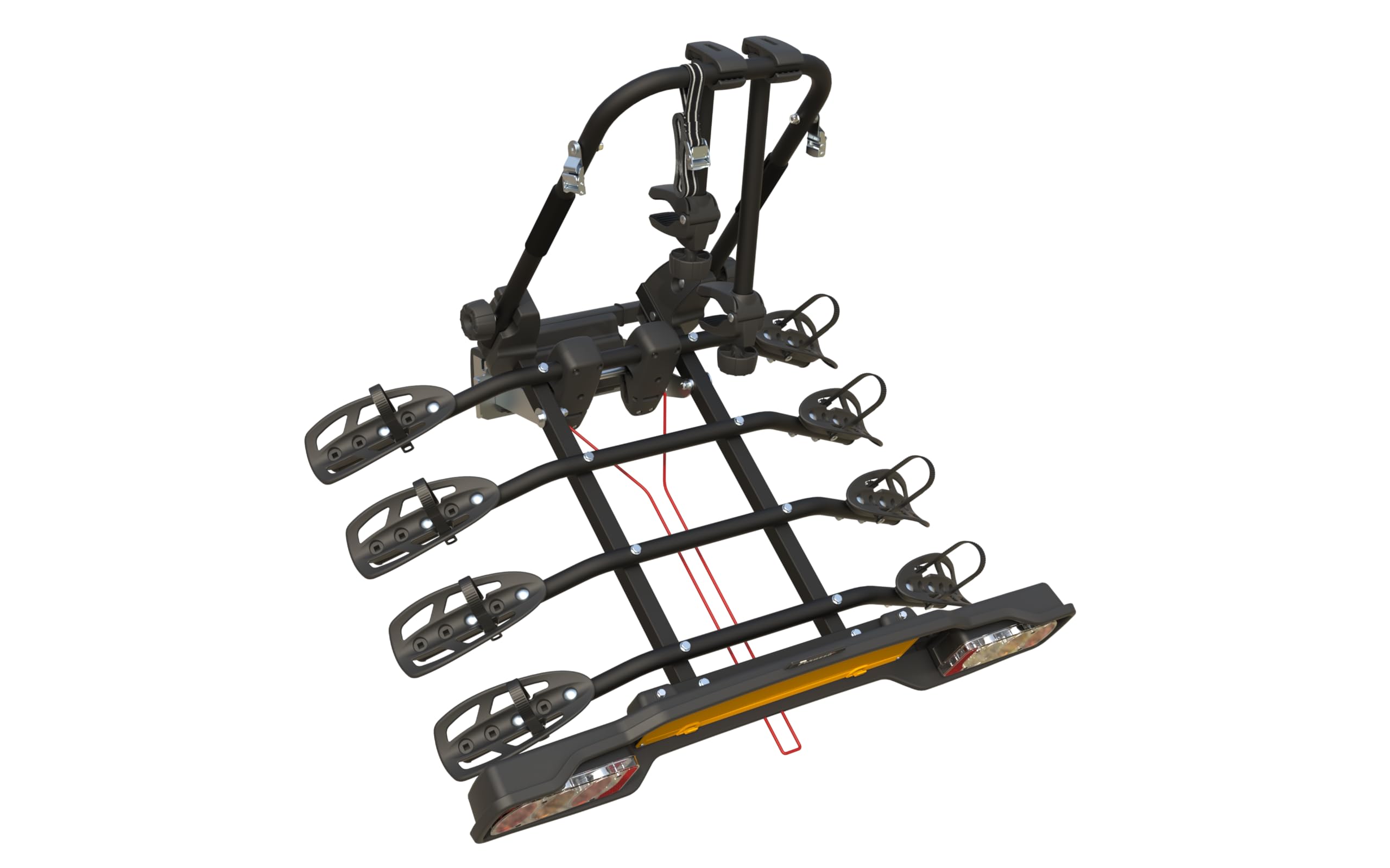 PICOYA Peruzzo 706/4 Portabicis Trasero para Bola de Remolque, Capacidad para 4