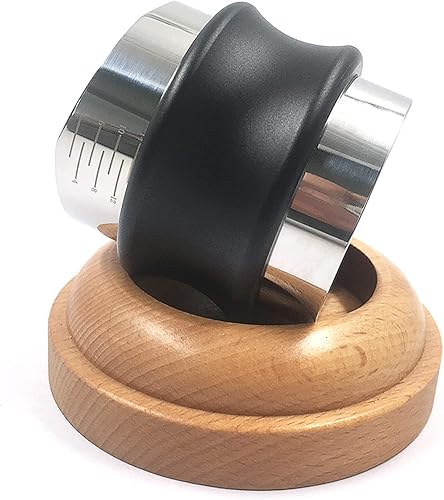 Boicafe Distribuidor de café de 2.008in, profundidad de manipulación de doble cabeza, manipuladores profesionales de mano espresso con base de