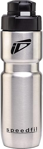 Miniatura 2 de Speedfil Speedflask - Botella de agua deportiva de acero inoxidable aislada al vacío de 21 onzas con tapa trasera de rebote 2.0 (plateado)