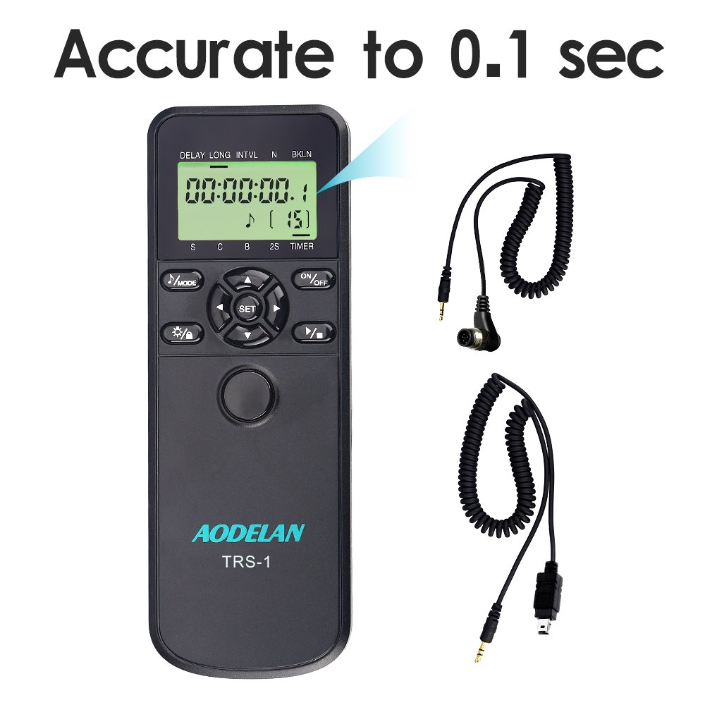 D3 AODELAN Camera Wireless Shutter Release Timer Remote Control for