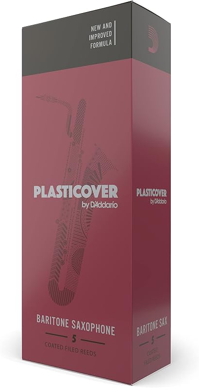 D’Addario Woodwinds Rico Plasticover Baritone Sax Reeds, Strength 3.0, 5-pack (RRP05BSX300)
