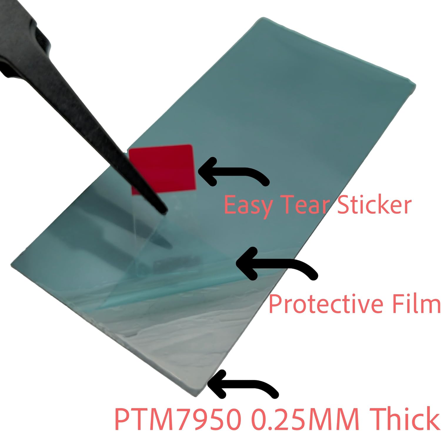 PTM7950 Thermal Pad Phase Change Material, 3.15 x 1.57 x 0.01in, 0.25mm Thick, 8.5W/mK, for CPU, GPU, Heatsink, PS5, Steam Deck, SSD (80x40x0.25mm)