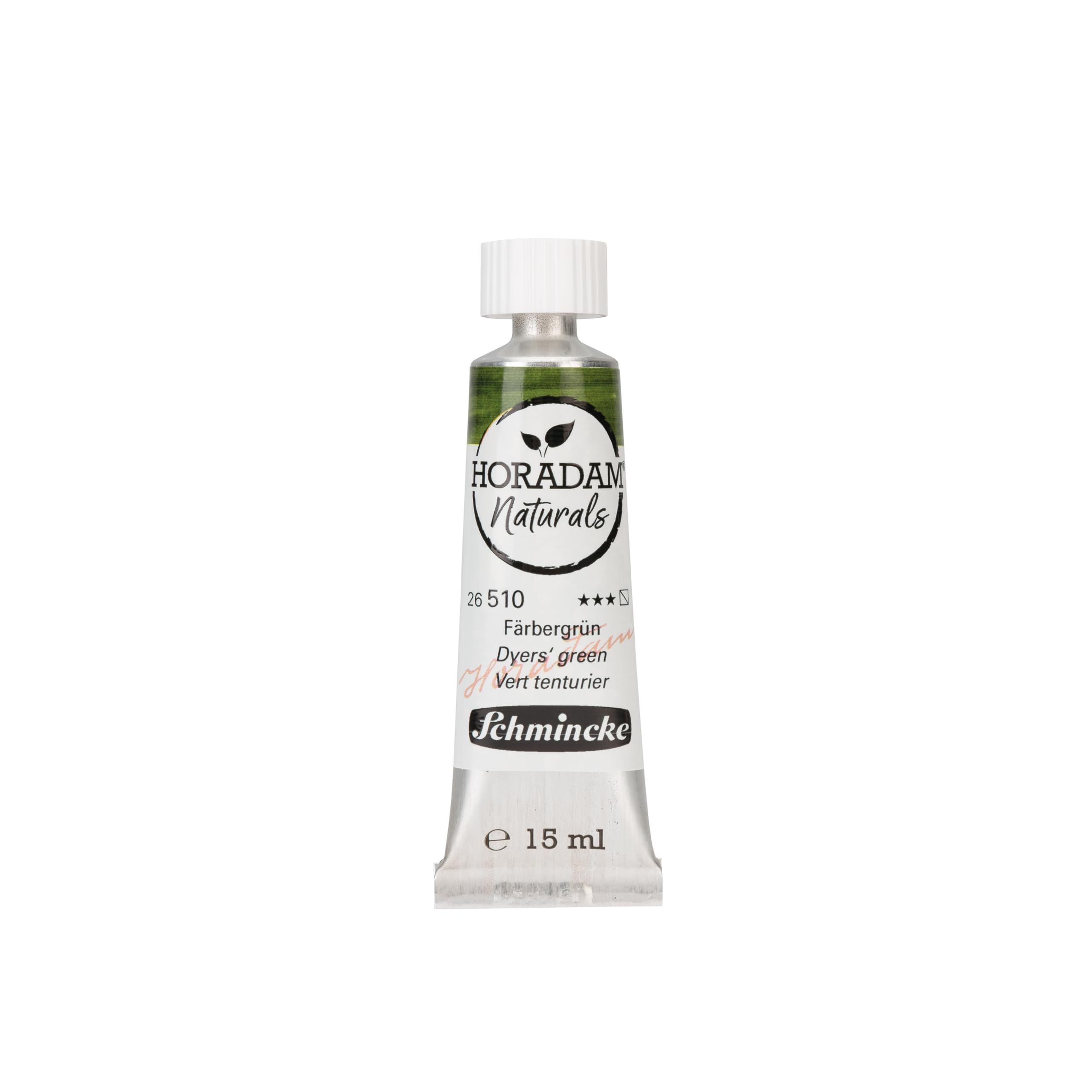 Schmincke - Horadam Naturals,Dyer's green, 15 ml, 26510006, finest vegan watercolor, natural pigments, combination of watercolor and gouache, tube 15 ml