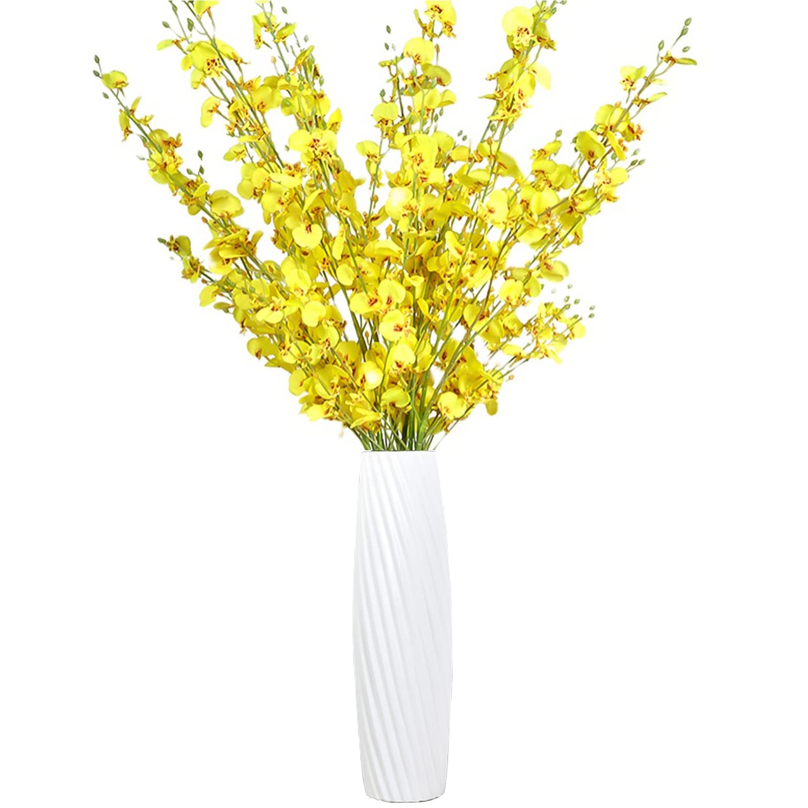 Grand vase décoratif en céramique blanche pour sublimer un coin de salon