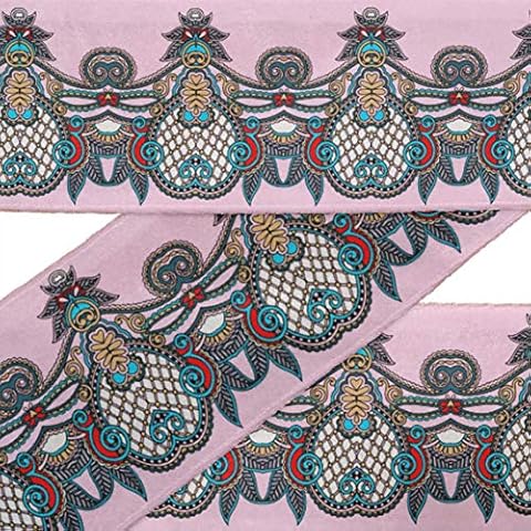 IBA Indianbeautifulart Pink Lace Trim Cover