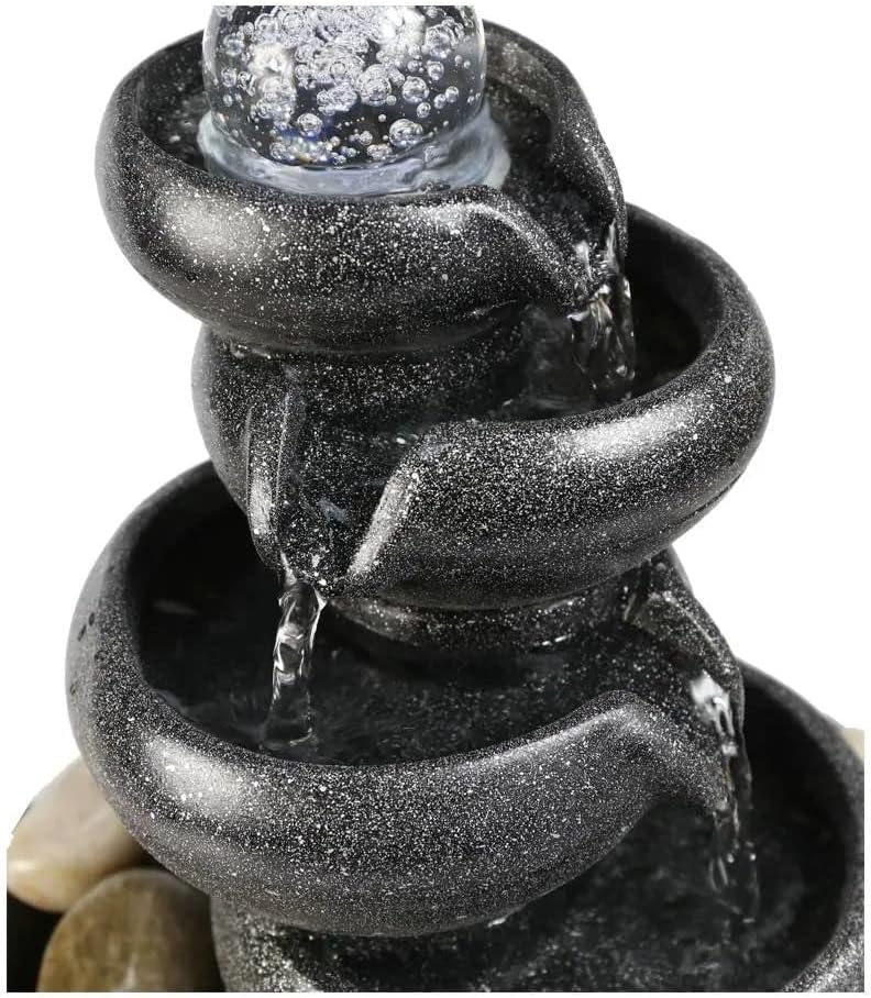 11.4inches Relaxation Tabletop Water Fountain with a Ball for Office and Home Decor