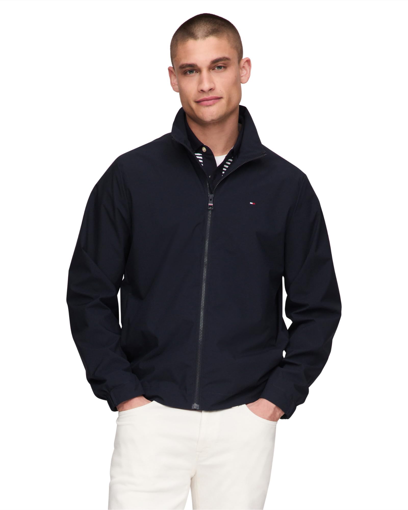 Tommy Hilfiger Men's Desert Sky Lightweight Flag Jacket, S