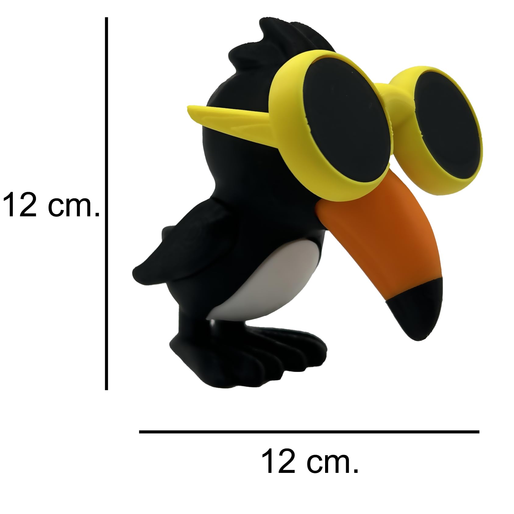 Frulli Frulla, Figure XL 12x12 cm of the Brainrot Italian Memes, Toucan with Giant Sunglasses, Tucan Meme - Image 3