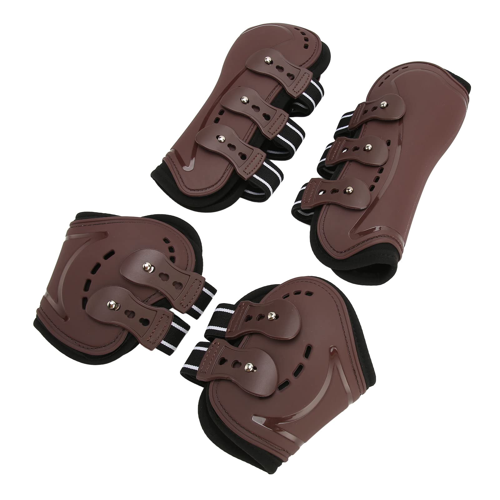 Haofy Ensemble de Protège-Jambes de Cheval, Bottes Durables et Respirantes Avant et Arrière pour Saut d'obstacles équestre