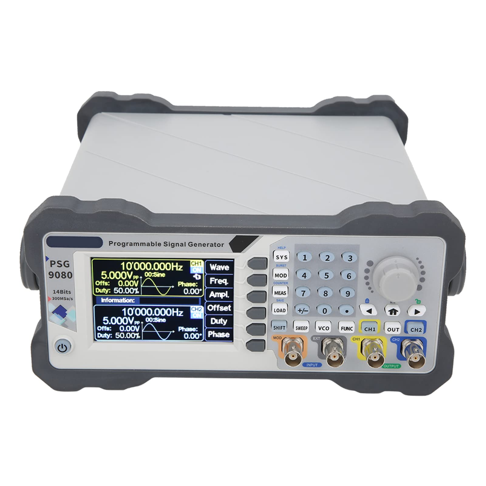 Generador de Señales de Doble Canal Programable PSG9080 80MHz con Modulación y Rendimiento Estable para Uso en Laboratorio (EU Plug 220v)