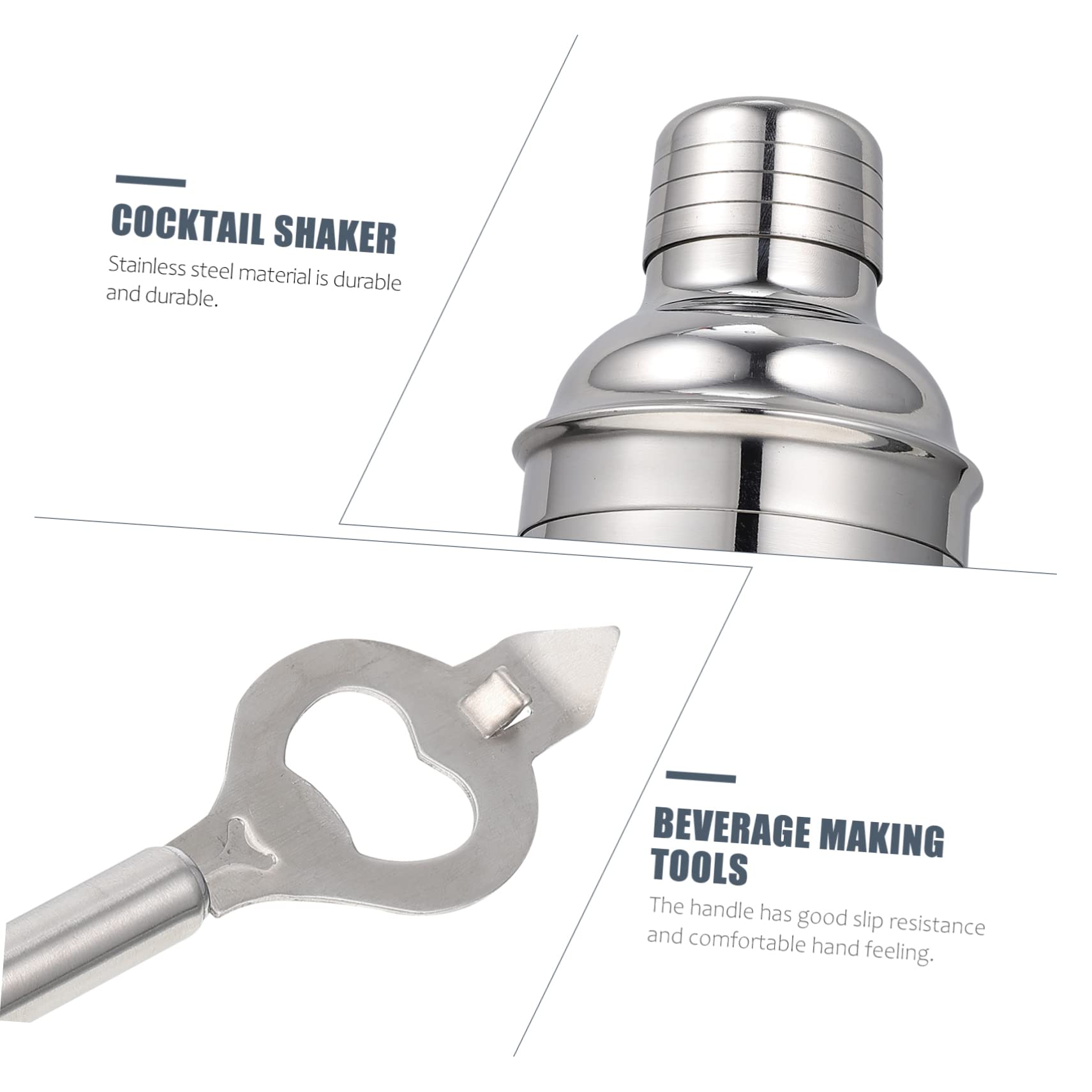 YARNOW Kit Shaker per Cocktail in Acciaio Inox, 12 Pezzi, Professionale e Portatile, per Bar e Casa, per Miscelare Bevande e Aperitivi