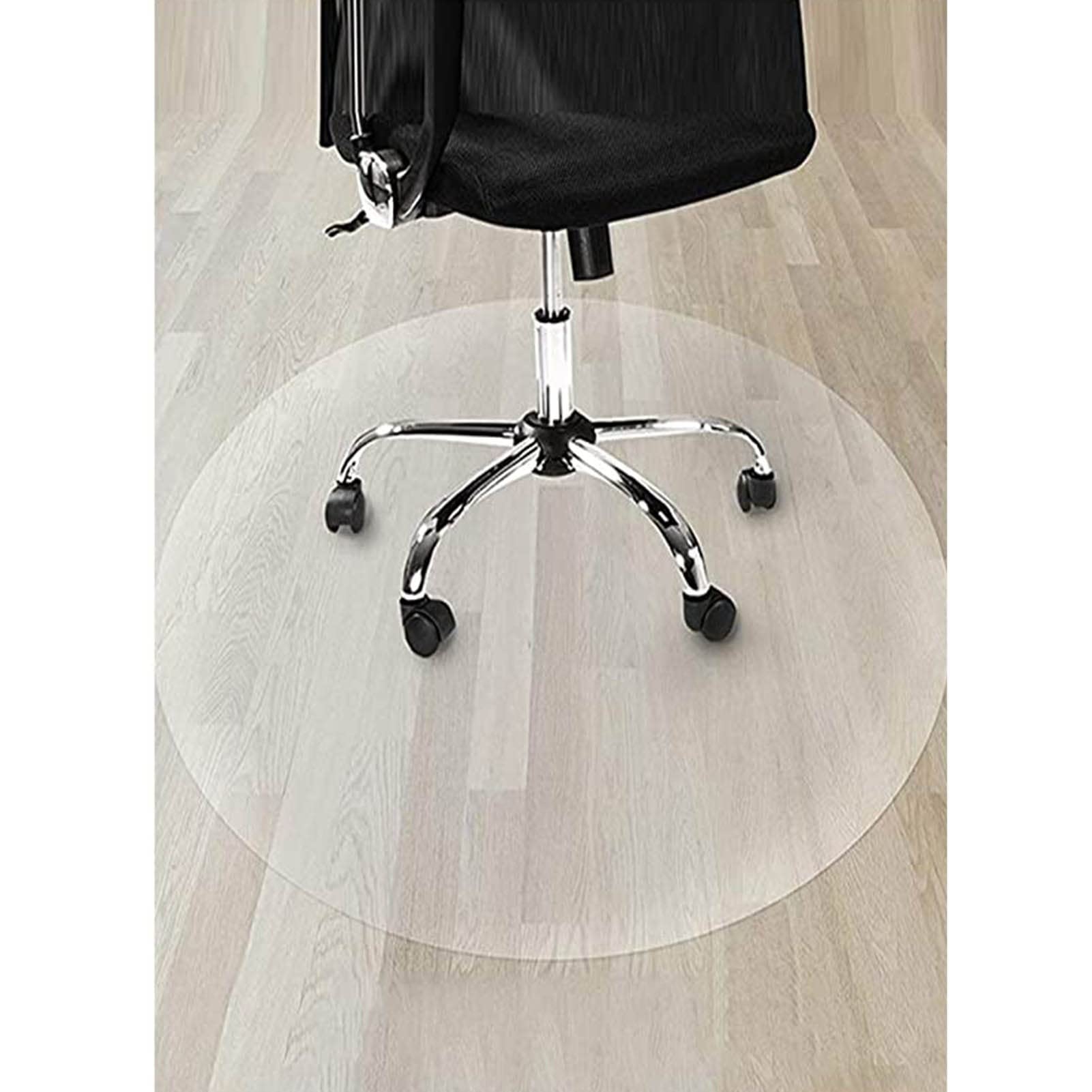 DXZ-Design Transparent Plastic Protector for Chair Non-Slip, Clear Carpet Protection Pad, 2mm Thick PVC Wooden Floor Mat Waterproof Oil-Resistant (Size : Dia.24 Inches/Diameter 60cm)