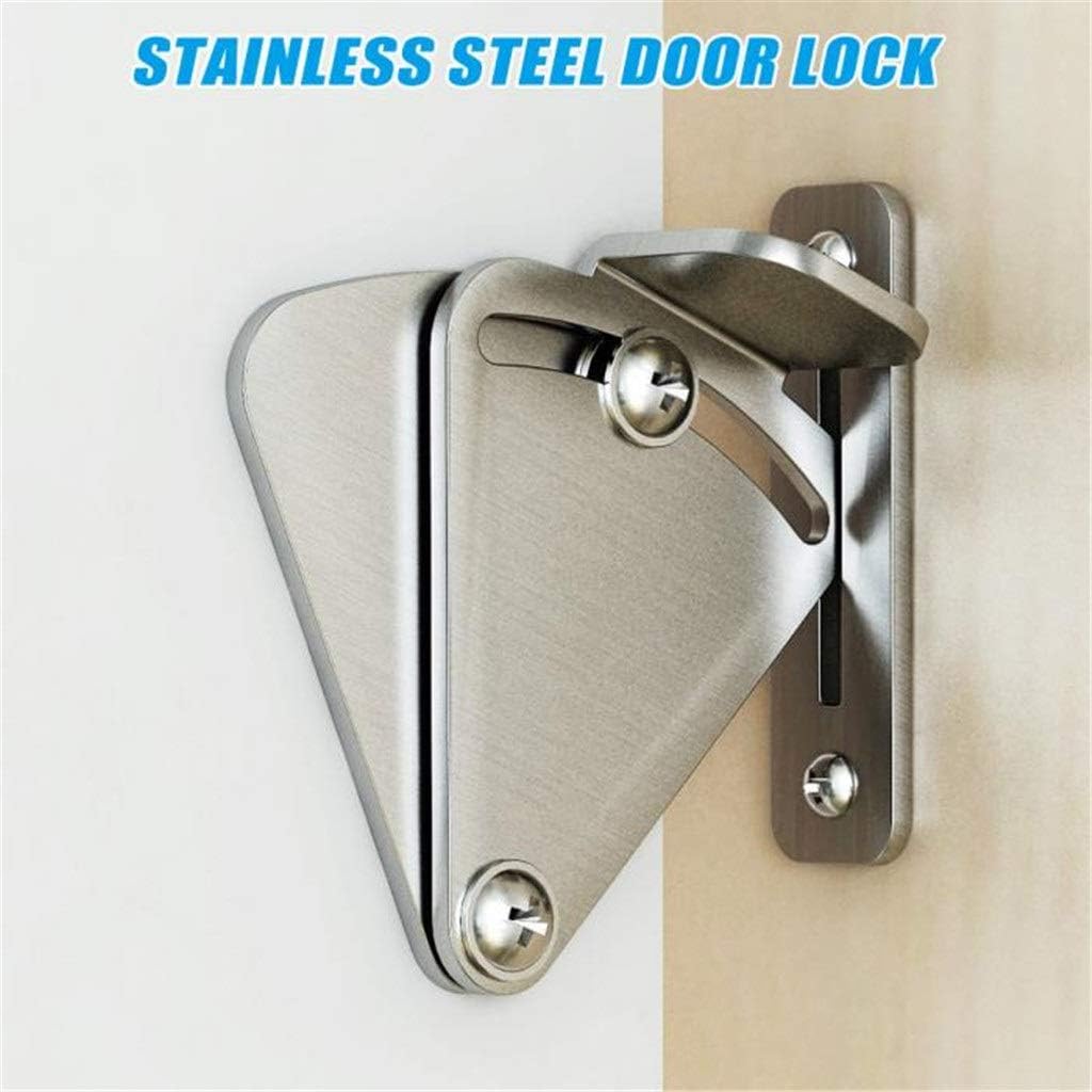 Set Stainless Steel Lock for Sliding Barn Door Wood Latch Gate Doors Buckle