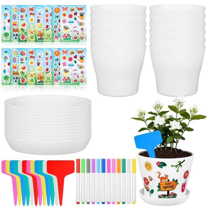 Pots de jardin en résine à peindre, le coffret créatif idéal pour offrir aux enfants