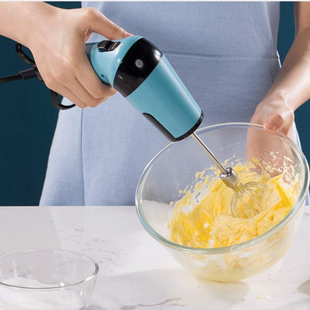 Wired Blue Hand-held Eggbeater, Exquisite and Compact, Three Angles and Two Speed to Fully Meet Baking Needs