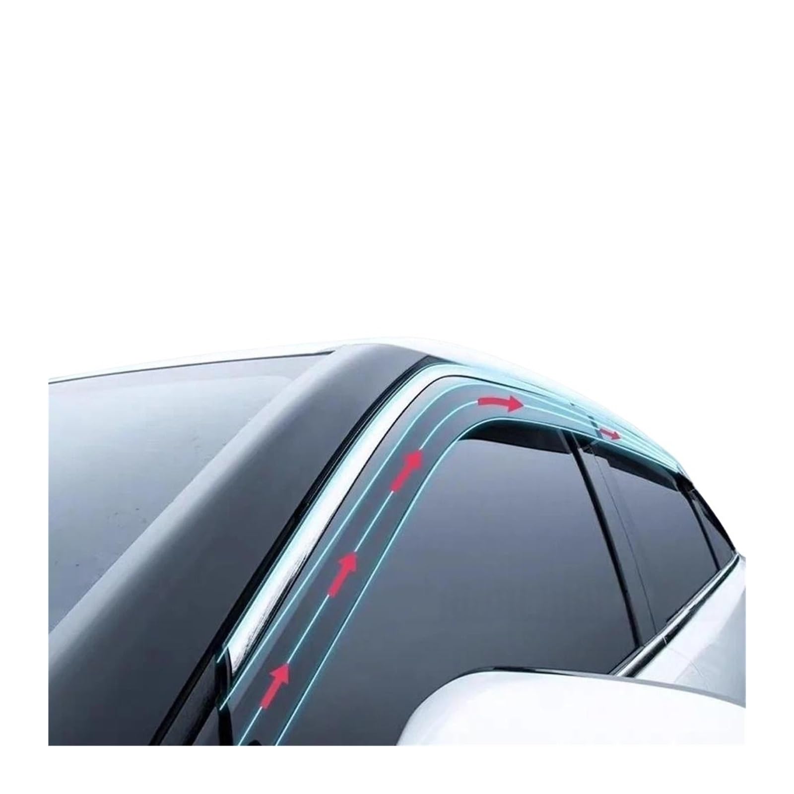 Compatibile per Toyota RAV4 XA60 MK6 2026~2028 2027 Finestra di Automobile Parasole Pioggia Guardie Visiera Laterale Della Copertura Della Protezione Impermeabile Accessorie(Black border 6PCS)