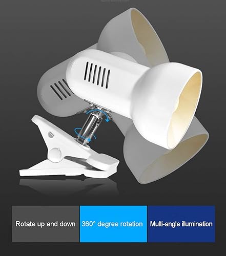 Miniatura 3 de Lámpara de trabajo con abrazadera LED, cabezal giratorio de 360 de 5 W, luz de banco de trabajo ultra brillante, lámpara de escritorio con clip, 3
