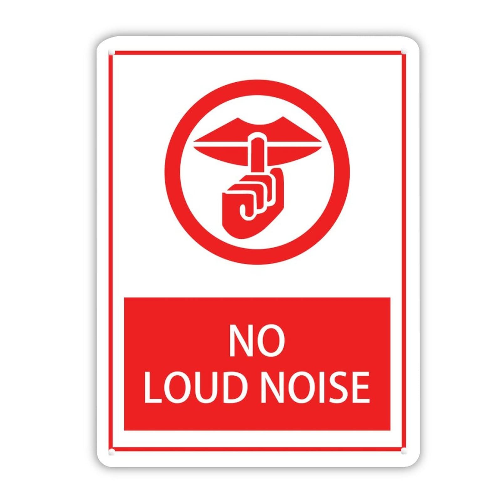Decstic Style-3 Warning Tin Sign No Loud Noise Outdoor Durable Yard Sign Uv Protected Waterproof Fade Resistance Patio Metal Wall Decorative For Parking Lot Office 16X12in