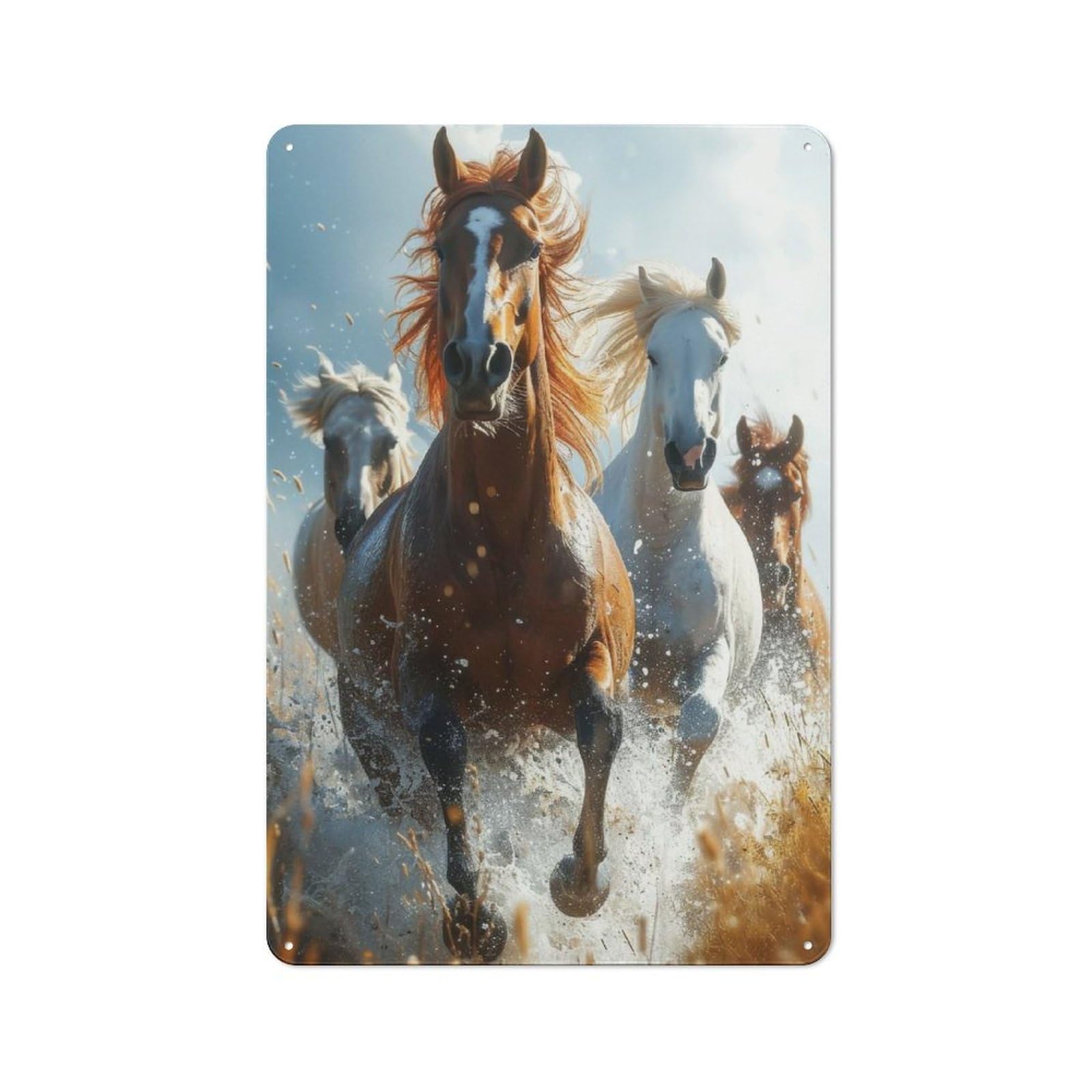 Horse Vintage Metal Sign 30x20cm, Nostalgic Pub Wall Decor for Pub, Home Bar, Shed Or Man Cave