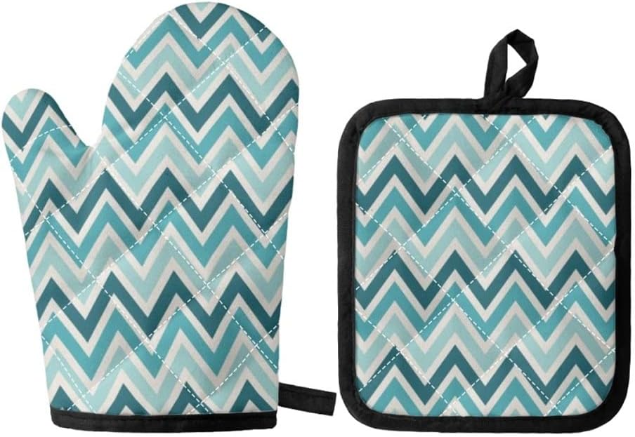 2pc Home Oven Mitts Potholders Non-Slip Baking Microwave