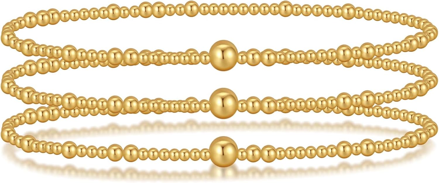 HANRESHE Mixed Metal Bracelet for Women Stack Two Tone Bracelets Trendy Gold And Silver Bracelet Jewelry Gift