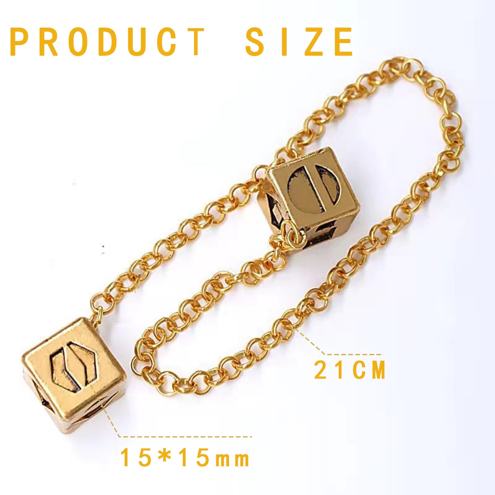 Lucky Gold Dice for Car Mirror,Gold Metal Dice Car Charm,Automobile Decorative Accessories Rearview Mirror Hanging Ornaments,Fun Car Accessoriess,Stainless Steel Gold Plated - Image 2