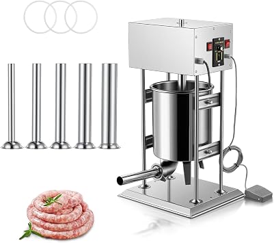 Commercial Electric Sausage Stuffer 22LBS Stainless Steel Sausage Filler