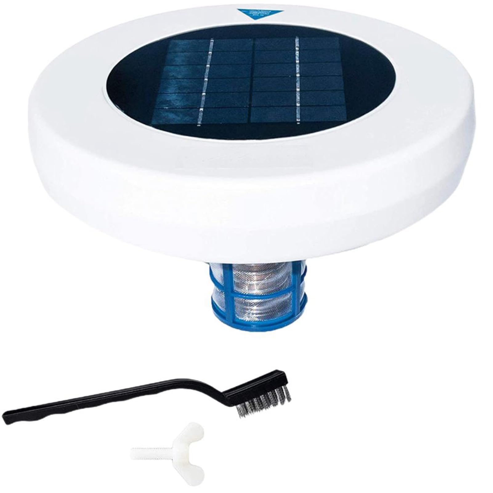 Solar Pool Ionizer Pool Purifier,Solar Pool Ionizer Copper Silver Ion Swimming Pool Purifier Safety Water Purifier,Automatic Water Purifier Clarifier Tool (white)