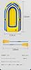 Inflatable Boat Thick Inflatable Kayak 2/3 Seater PVC Super Thick Airboat Load Weight 661.1 lbs 300 kg Mini Boat Lake Tour Disaster Prevention Evacuation Safety Folding Oar Included 3 Person